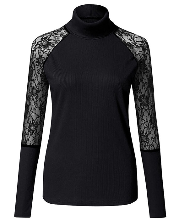 black lace sweater for women-7