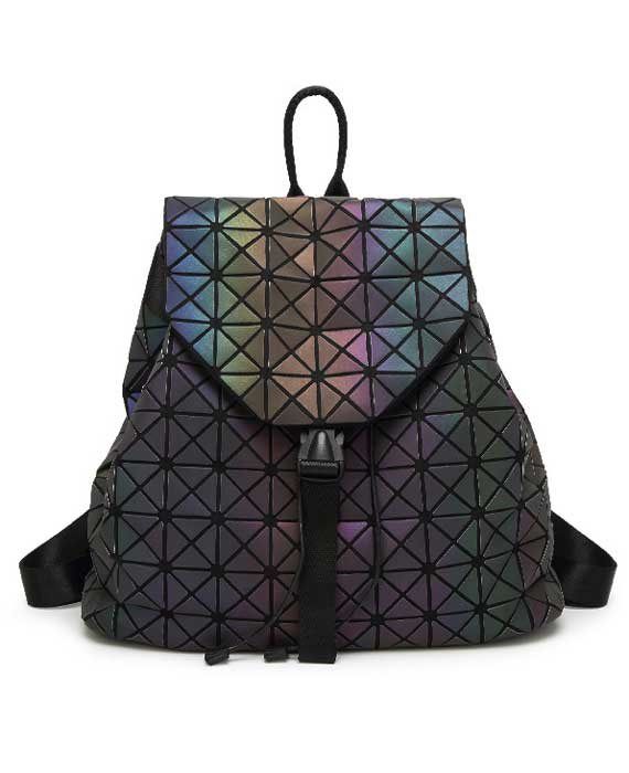 Luminous Geometric Shoulder Backpack School Bag