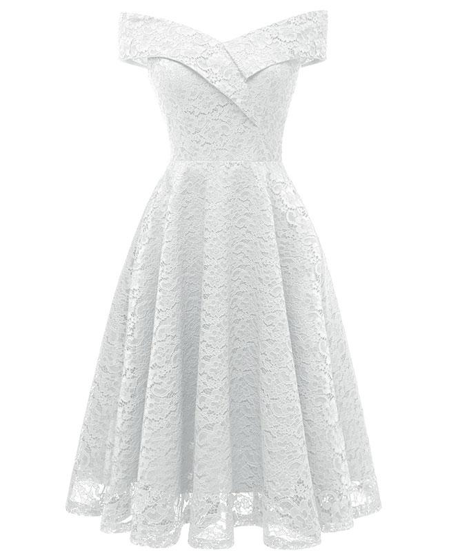 Off the Shoulder Cocktail Lace Dress