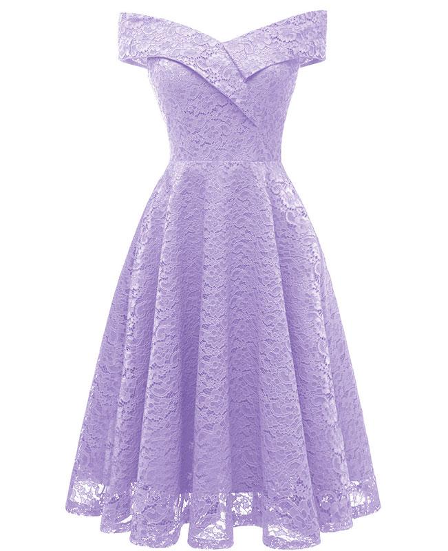 Off the Shoulder Cocktail Lace Dress