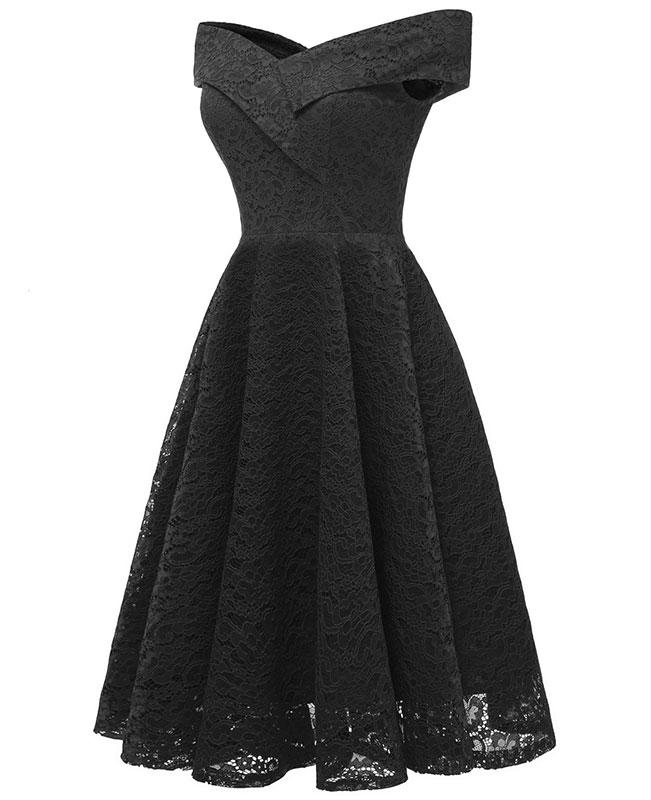 Off the Shoulder Cocktail Lace Dress