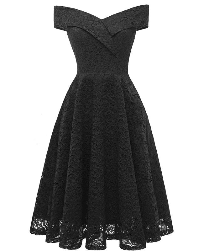 Off the Shoulder Cocktail Lace Dress