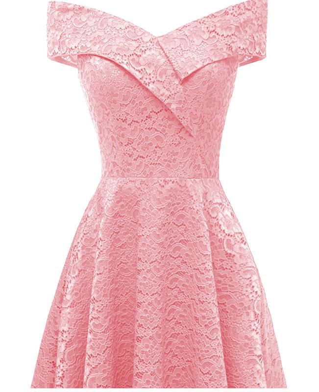 Off the Shoulder Cocktail Lace Dress