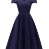 Off shoulder A-Line Cocktail Vintage Dress