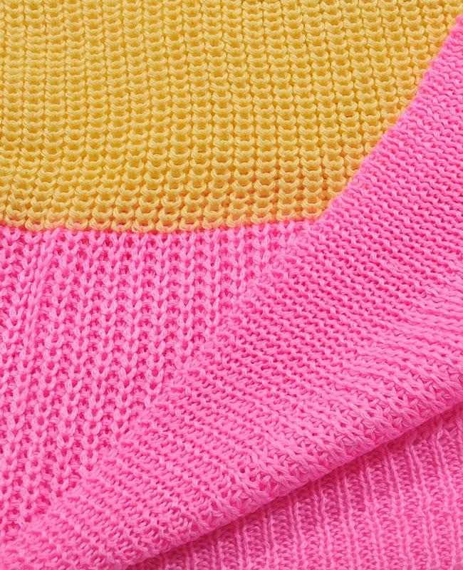 Rainbow Color Oversized Knitted Sweater