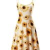 Floral Print Strappy Sleeveless Beach Dress