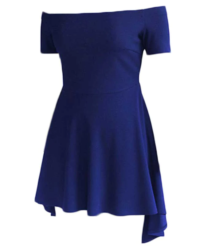 Off the Shoulder Black Cocktail Dress
