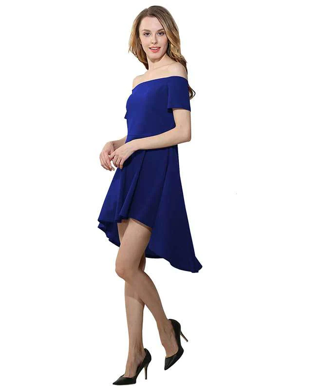 Off the Shoulder Black Cocktail Dress