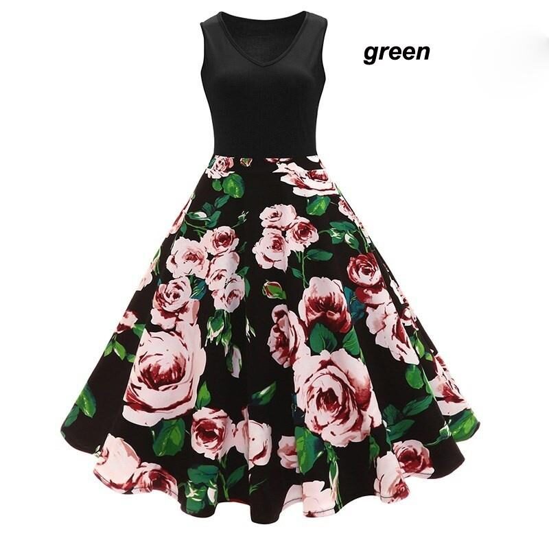 Sleeveless A-Line Swing Dress