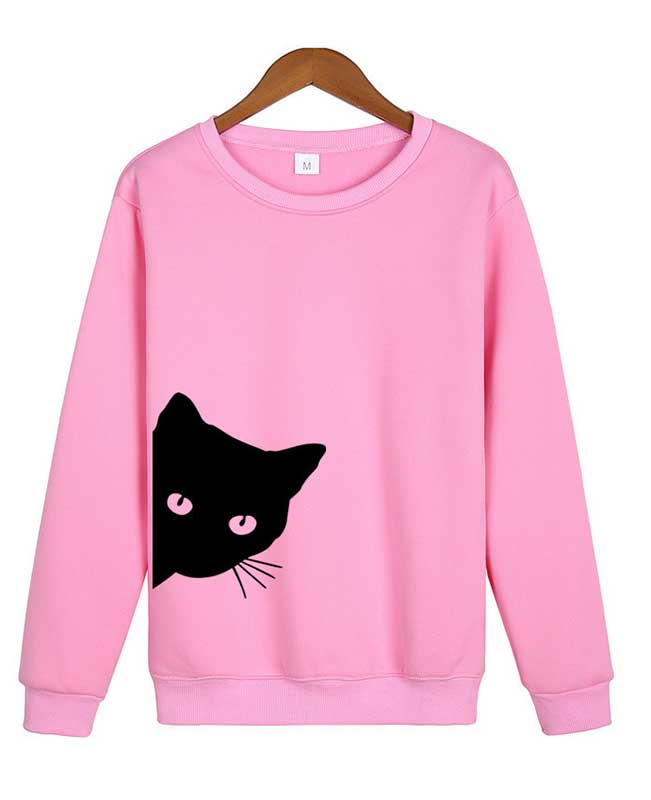 Cat Print Cute Hoodies