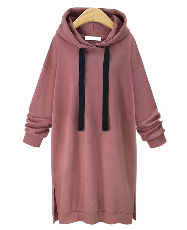 Drawstring Hooded Sweatshirt Dress