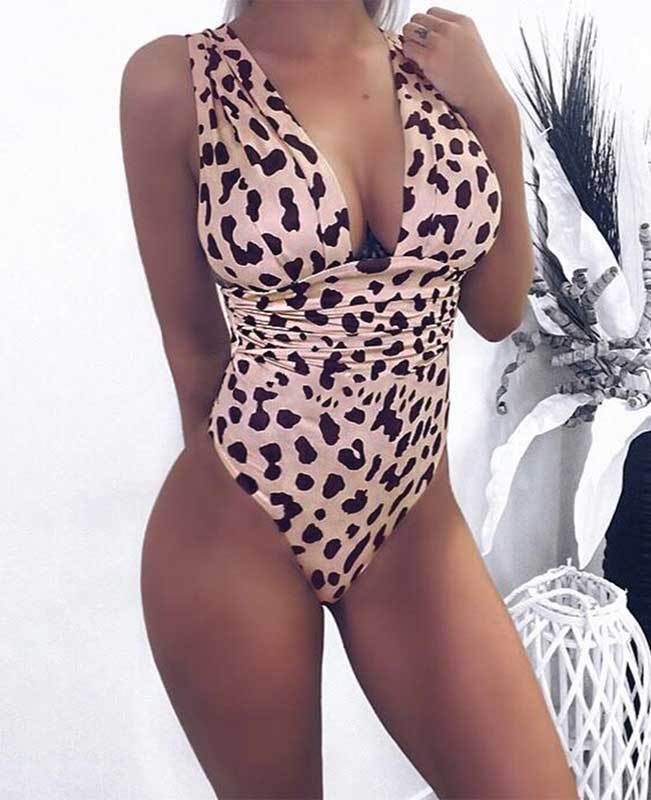 Leopard Sexy One Piece Swimsuits