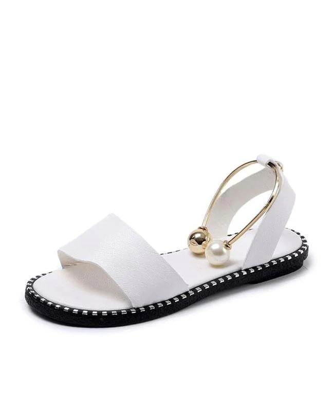 Rome Slip-On Pearl Flat Sandals