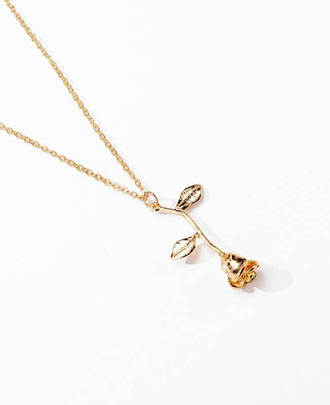 Rose Pendant Necklace for Girlfriend-2