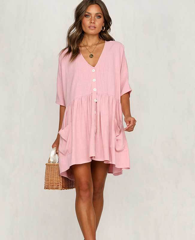 Short Sleeve Casual Summer Dresses