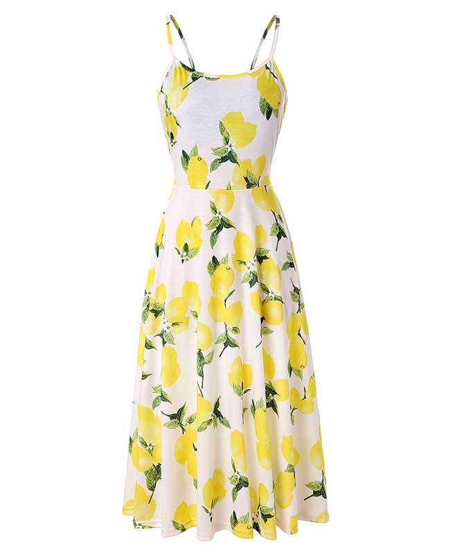 Floral Beach Spaghetti Strap Dress