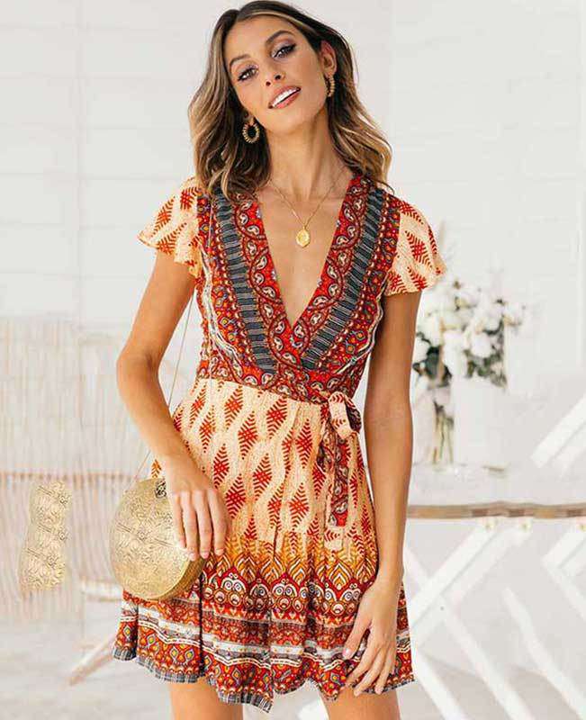 short boho dresses