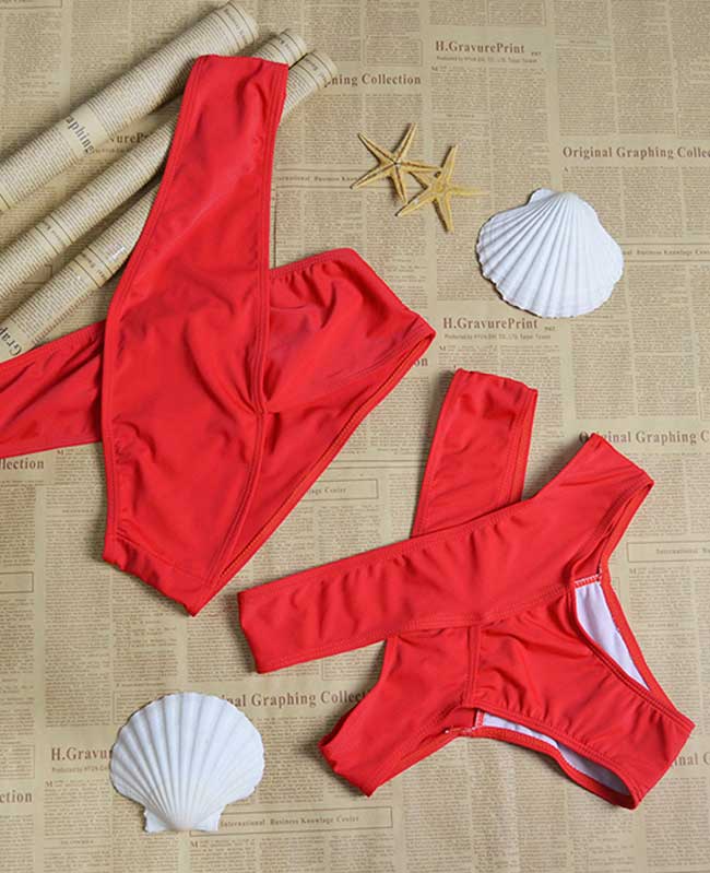 Sexy Brazilian Bandage Halter Swimsuit Biquini