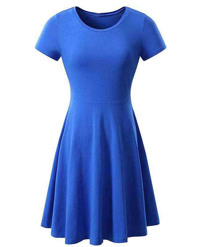 Solid Color Casual Summer Dress