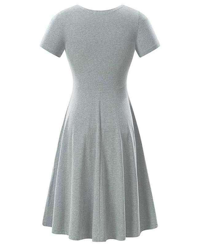 Solid Color Casual Summer Dress