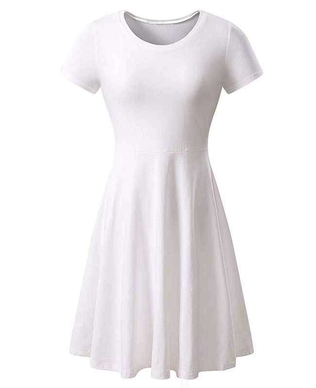 Solid Color Casual Summer Dress