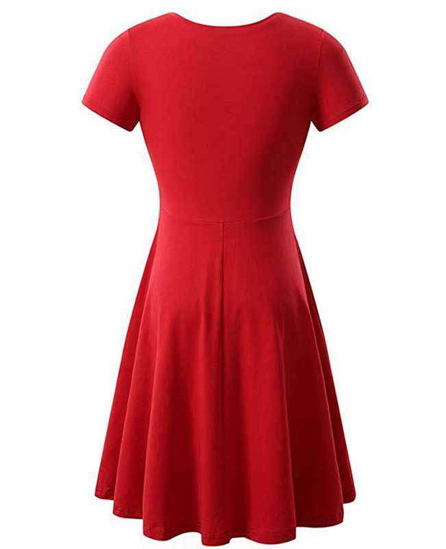 Solid Color Casual Summer Dress