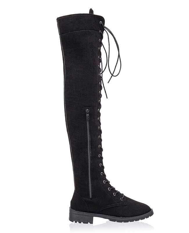 Over the Knee Lace Up Boots-10