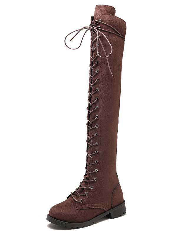 Over the Knee Lace Up Boots