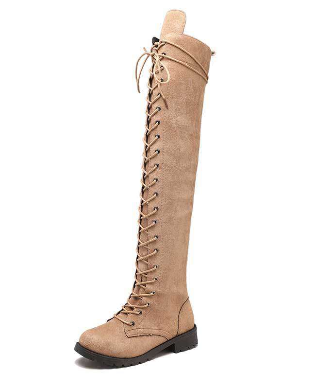 Over the Knee Lace Up Boots
