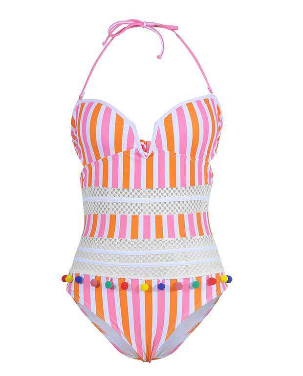 Cute Push Up One Piece Swimsuit-12