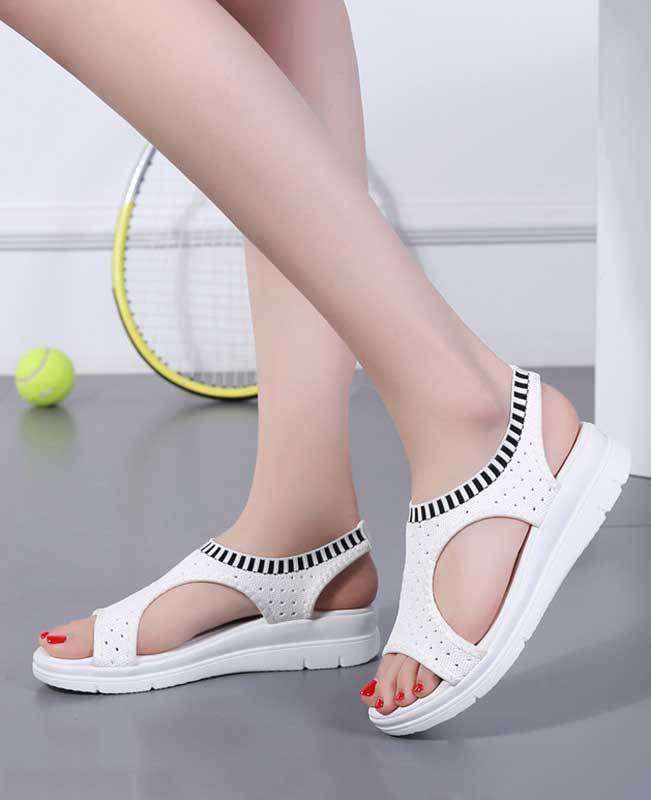 Women Summer White Platform Sandals-7
