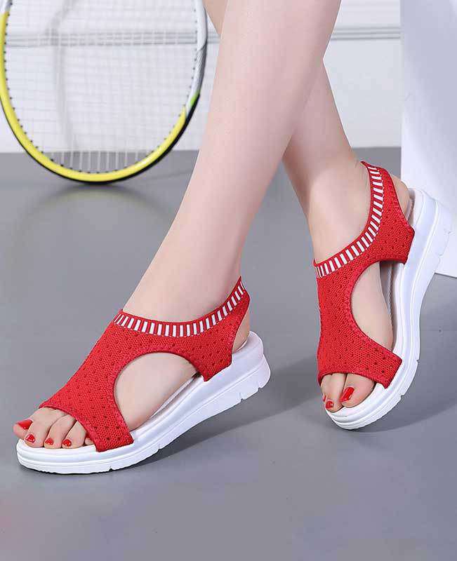 Women Summer White Platform Sandals-8