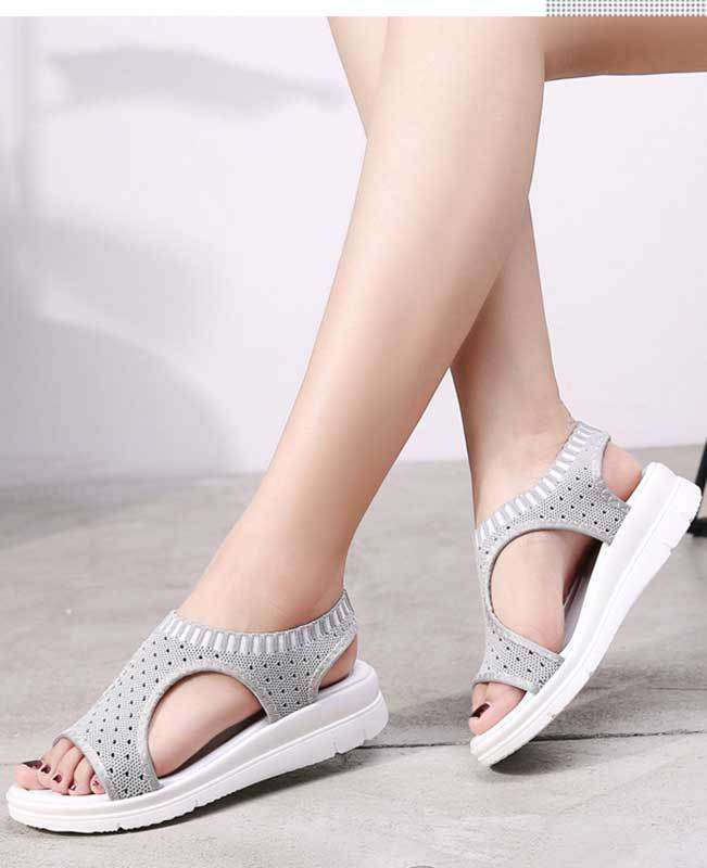 Women Summer White Platform Sandals-9