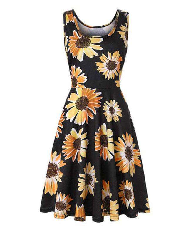 Sleeveless Floral Midi Dress