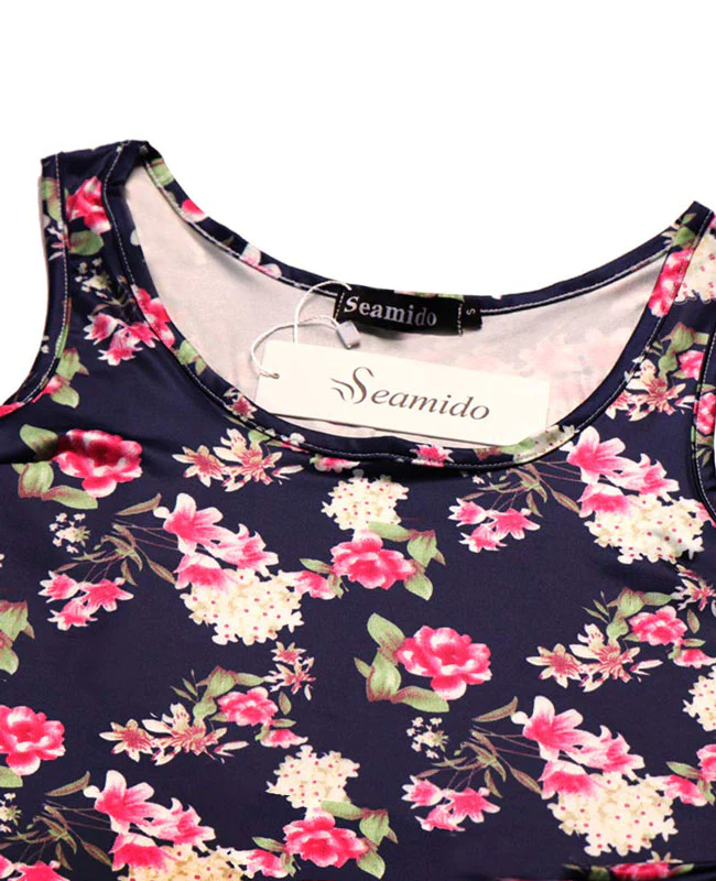 Sleeveless Floral Midi Dress