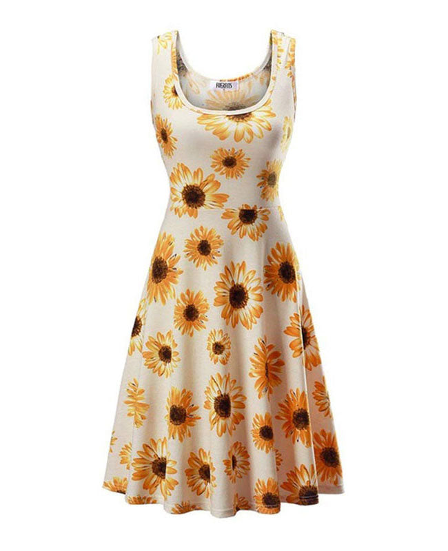 Sleeveless Floral Midi Dress