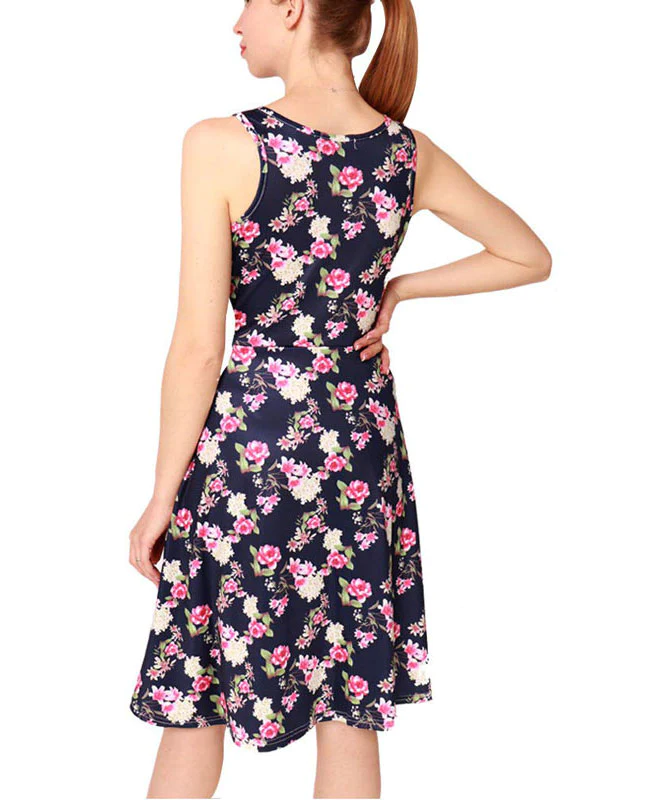 Sleeveless Floral Midi Dress