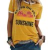 Sunshine Letter Print Short Sleeve T-shirt