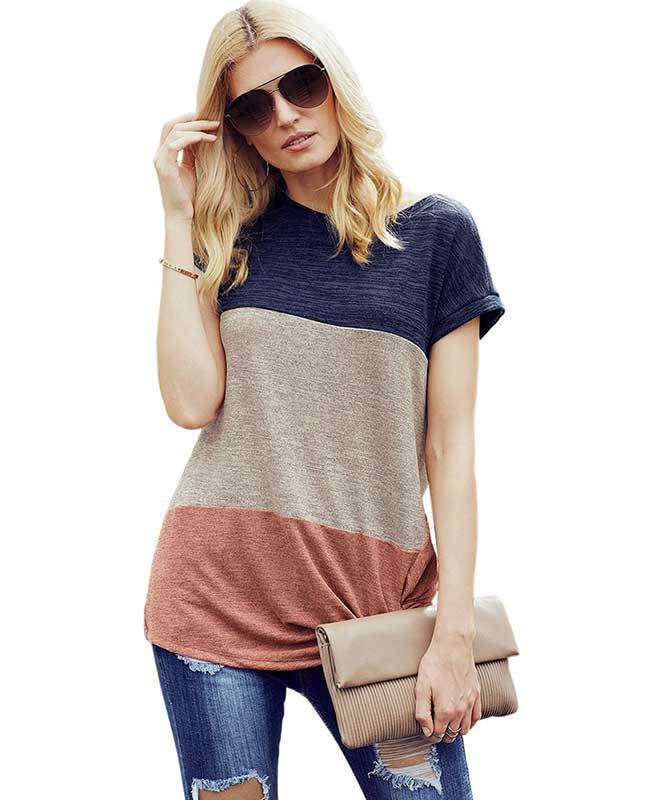 Color Block Womens Shirts