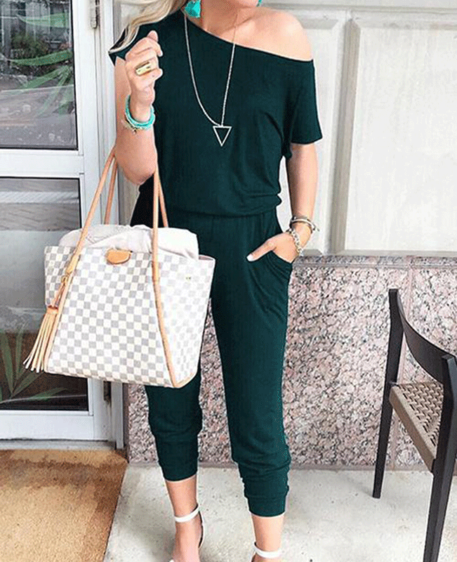 Off the Shoulder Jumpsuits-1