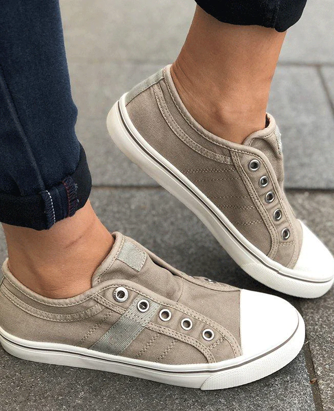 Round Toe Canvas Shoes-4