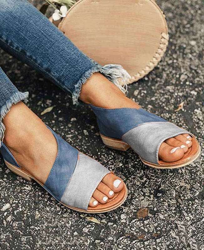 Patchwork Slip on Summer Sandals