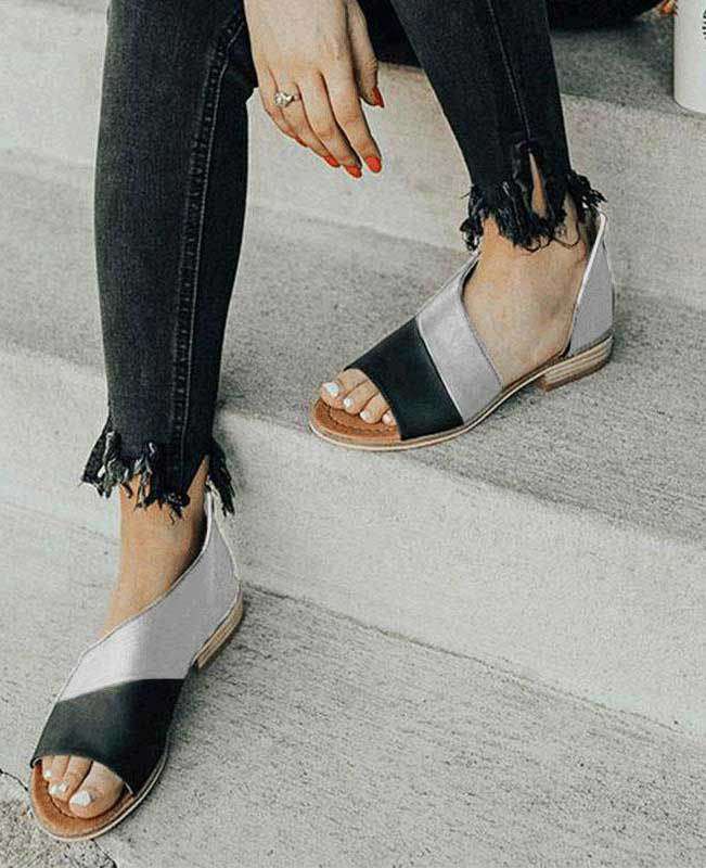 Patchwork Slip on Summer Sandals