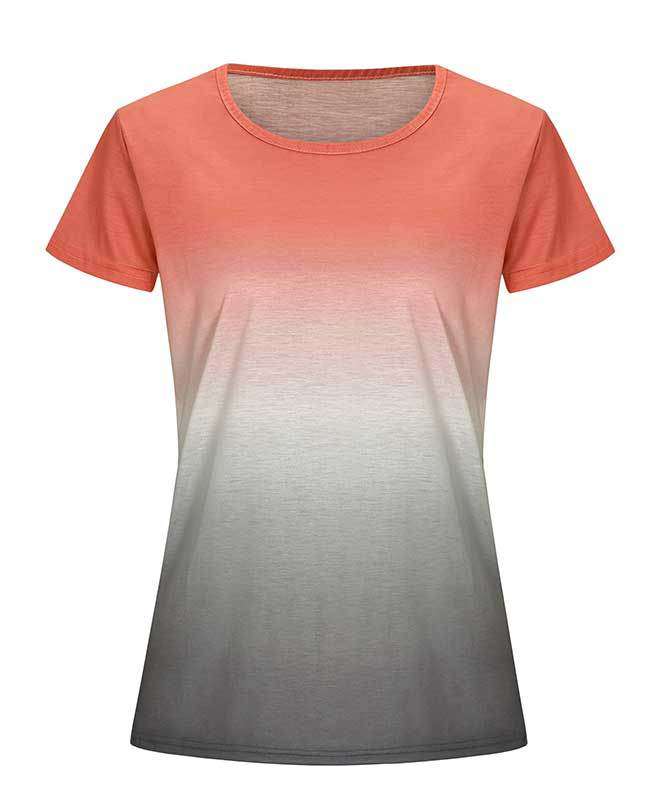 Change Color Round Neck T-shirt-10