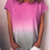 Change Color Round Neck T-shirt-1