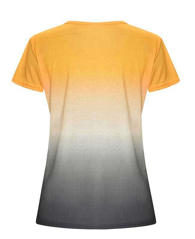 Change Color Round Neck T-shirt-12