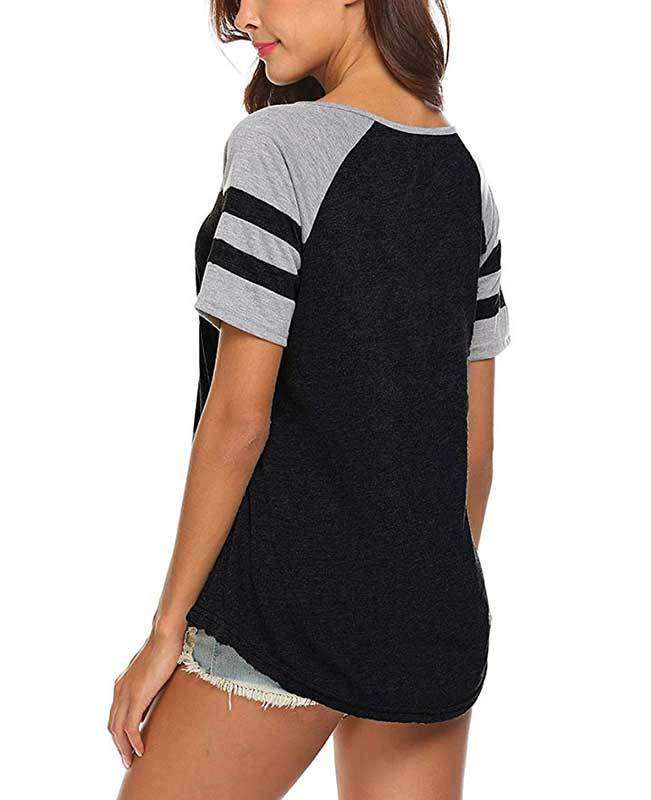 Baseball V-neck T Shirts-9