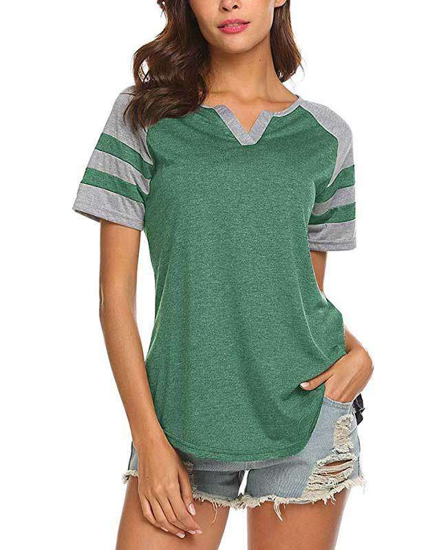 Baseball V-neck T Shirts