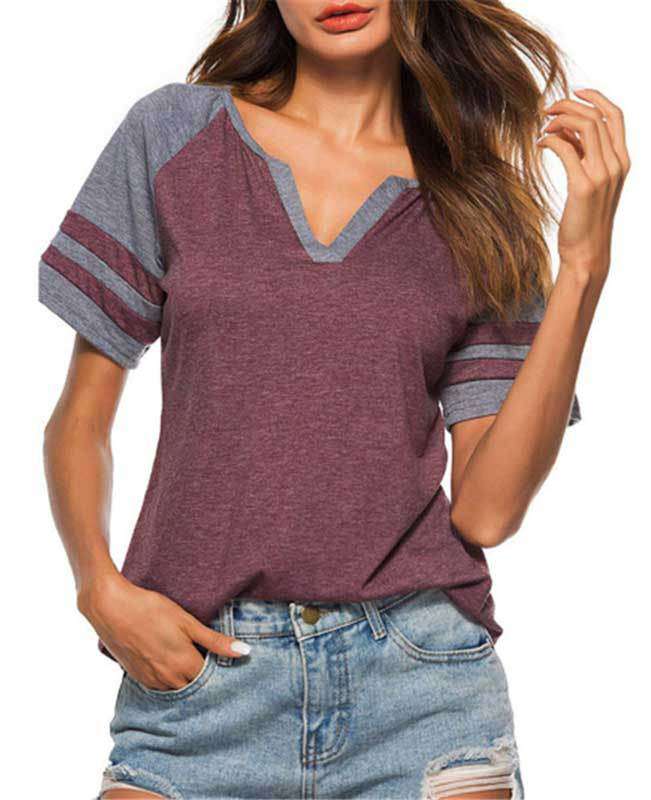 Baseball V-neck T Shirts