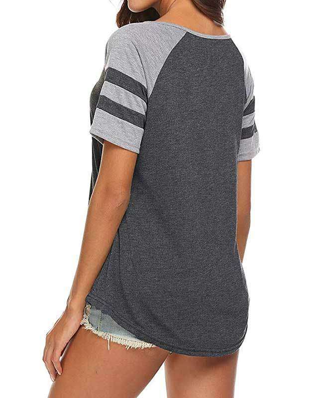 Baseball V-neck T Shirts-10